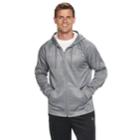 Men's Tek Gear&reg; Performance Fleece Full-zip Hoodie, Size: Small, Med Grey