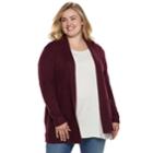 Plus Size Sonoma Goods For Life&trade; Supersoft Airy Shawl Collar Cardigan, Women's, Size: 1xl, Med Purple