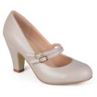 Journee Collection Windy Women's Matte Mary Jane High Heels, Girl's, Size: 7.5, Grey