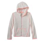 Girls 7-16 & Plus Size So&reg; Sherpa Zip-up Hoodie, Girl's, Size: 12, White