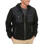 Men's Levi's&reg; Fleece Mixed Media Hooded Jacket, Size: Xl, Black