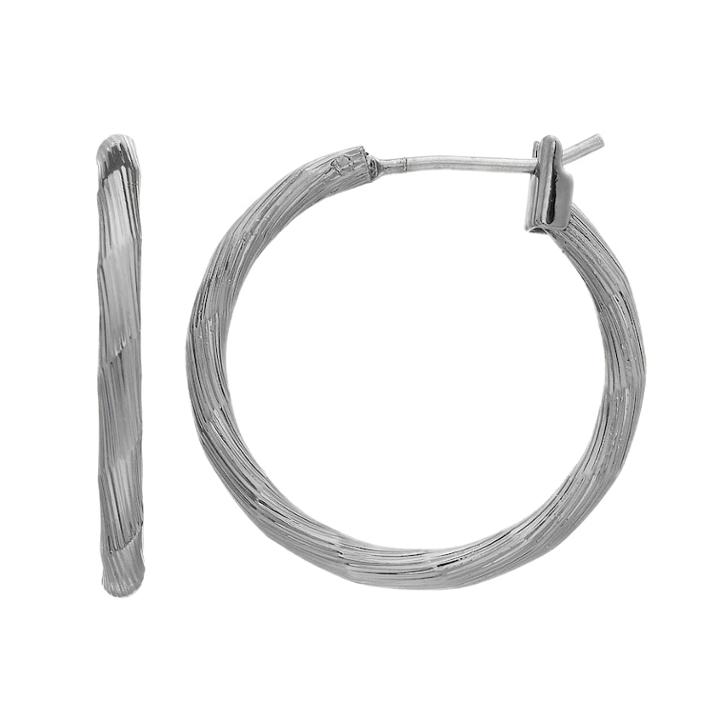 Simply Vera Vera Wang Textured Hoop Earrings, Women's, Black