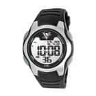 Game Time Training Camp Pittsburgh Penguins Silver Tone Digital Chronograph Watch - Nhl-trc-pit - Men, Black