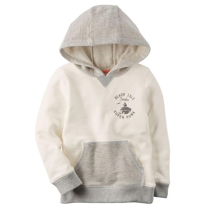 Boys 4-8 Carter's Beach Isle Super Hunk Hoodie, Boy's, Size: 6, White Oth