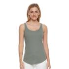 Women's Sonoma Goods For Life&trade; Scoopneck Ribbed Tank, Size: Xxl, Med Green