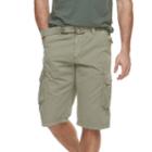 Men's Rawx Regular-fit Belted Cargo Shorts, Size: 34, Lt Green