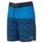 Men's Ocean Current Strength Ombre Board Shorts, Size: 34, Turquoise/blue (turq/aqua)