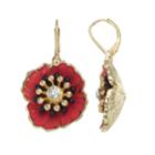 Dana Buchman Poppy Nickel Free Drop Earrings, Women's, Red