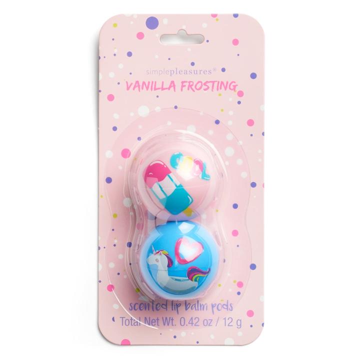 Simple Pleasures Vanilla Frosting Lip Balm Duo, Pink