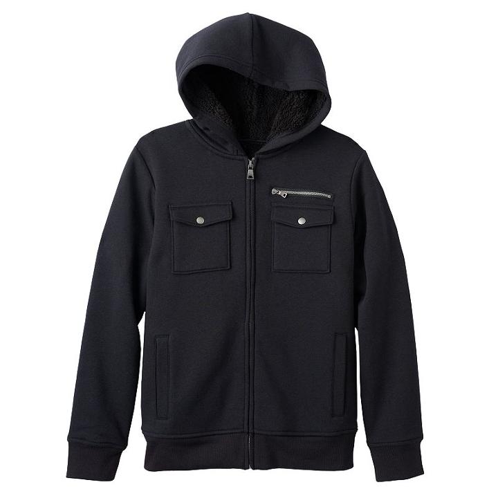 Boys 8-20 Urban Pipeline&reg; Military Fleece Hoodie, Boy's, Size: Xl, Black