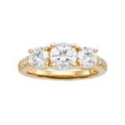 Forever Brilliant Lab-created Moissanite 3-stone Engagement Ring In 14k Gold (2 1/4 Carat T.w.), Women's, Size: 6, White