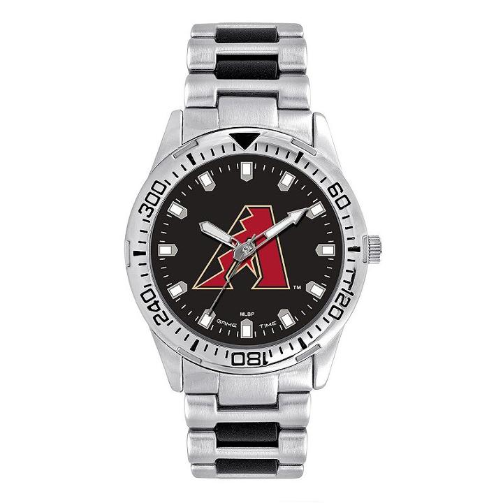 Men's Game Time Arizona Diamondbacks Heavy Hitter Watch, Silver