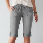 Women's Sonoma Goods For Life&trade; Solid Pull-on Skimmer Shorts, Size: 14, Grey