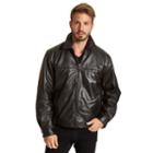 Big & Tall Excelled Leather Shirt-collar Jacket, Men's, Size: Xxl Tall, Black