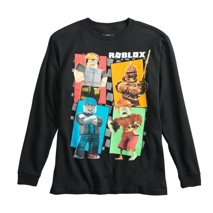 Boys 8-20 Roblox Square Tee, Size: Small, Black