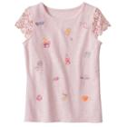 Girls 4-12 Sonoma Goods For Life&trade; Crochet-sleeved Tee, Girl's, Size: 10, Brt Pink