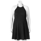 Juniors' Plus Size So&reg; Textured Halter Dress, Girl's, Size: 2xl, Black
