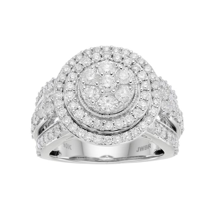 10k White Gold 2 Ct. T.w. Diamond Tiered Ring, Women's, Size: 6