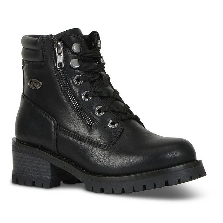 Lugz Flirt Hi Zip Women's Moto Boots, Size: Medium (7.5), Black