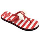 Women's College Edition Oklahoma Sooners Bow Flip-flops, Size: Medium, Dark Red