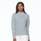 Women's Apt. 9&reg; Mockneck Cashmere Sweater, Size: Large, Grey Other