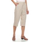 Women's Gloria Vanderbilt Thea Sheeting Button-tab Capris, Size: Xl, Med Beige