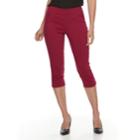 Petite Apt. 9&reg; Brynn Capri Pants, Women's, Size: 12 Petite, Dark Red