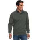 Men's Croft & Barrow&reg; Classic-fit Stretch Fleece Mockneck Pullover, Size: Large, Dark Green