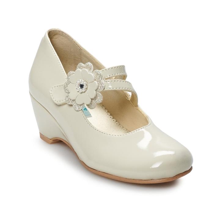 Rachel Shoes Susannah Girls' Wedge Mary Jane Shoes, Size: 13, Med Beige