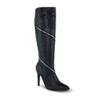 Olivia Miller Trinity Women's Zipper High Heel Boots, Girl's, Size: 9, Black