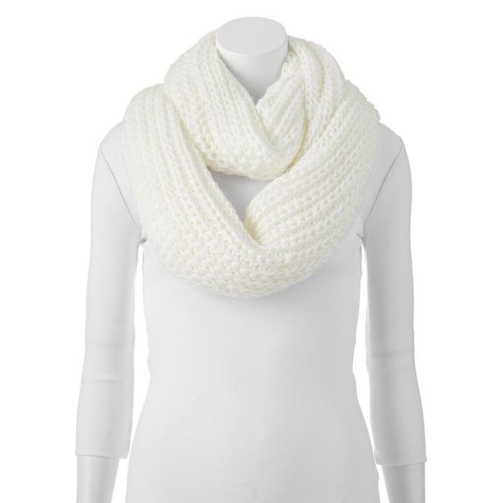 Keds Cable-knit Heavy Infinity Scarf, Women's, White