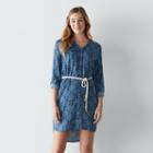 Women's Sonoma Goods For Life&trade; Print Shirtdress, Size: Xs, Blue
