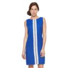 Women's Ronni Nicole Lace Inset Shift Dress, Size: 14, Brt Blue