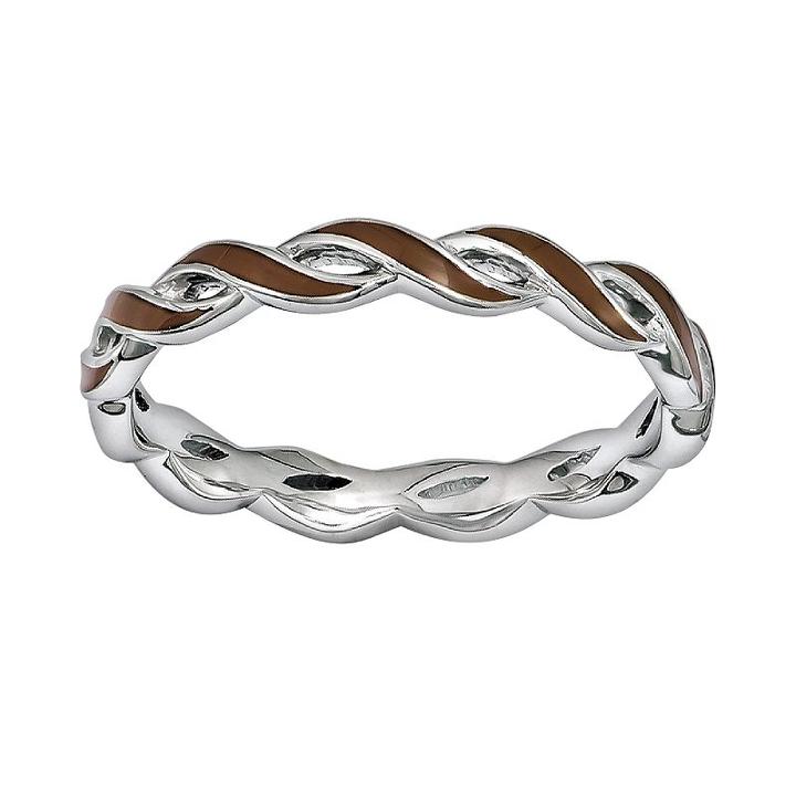 Stacks And Stones Sterling Silver Stack Ring, Women's, Size: 9, Brown