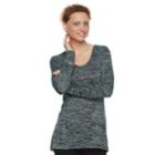 Women's Apt. 9&reg; Marled High-low Tunic, Size: Medium, Green