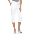 Women's Croft & Barrow&reg; Pull-on Knit Capris, Size: Medium, White