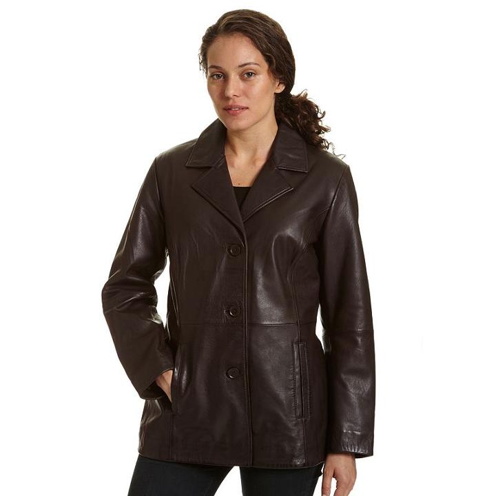 Women's Excelled Leather Jacket, Size: Xl, Brown