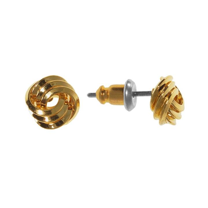 Napier Tiny Knot Post Earrings, Yellow