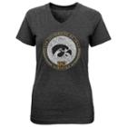 Girls 7-16 Iowa Hawkeyes Team Medallion Tee, Girl's, Size: L(14), Black