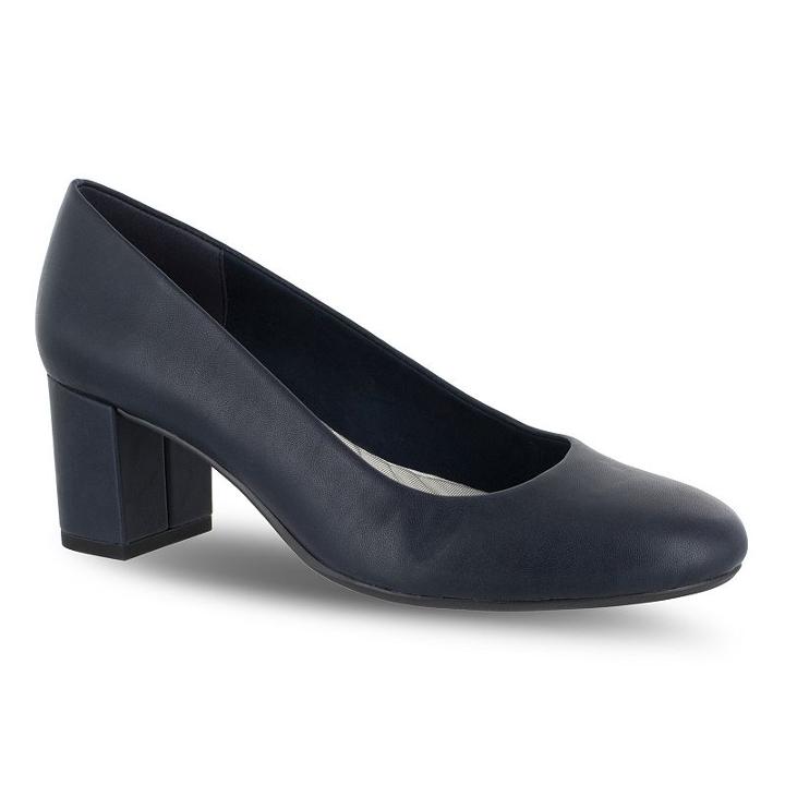 Easy Street Proper Women's High Heels, Size: 10 Wide, Blue (navy)
