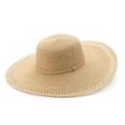 Women's Sonoma Goods For Life&trade; Woven Eyelet Edge Floppy Hat, Dark Beige
