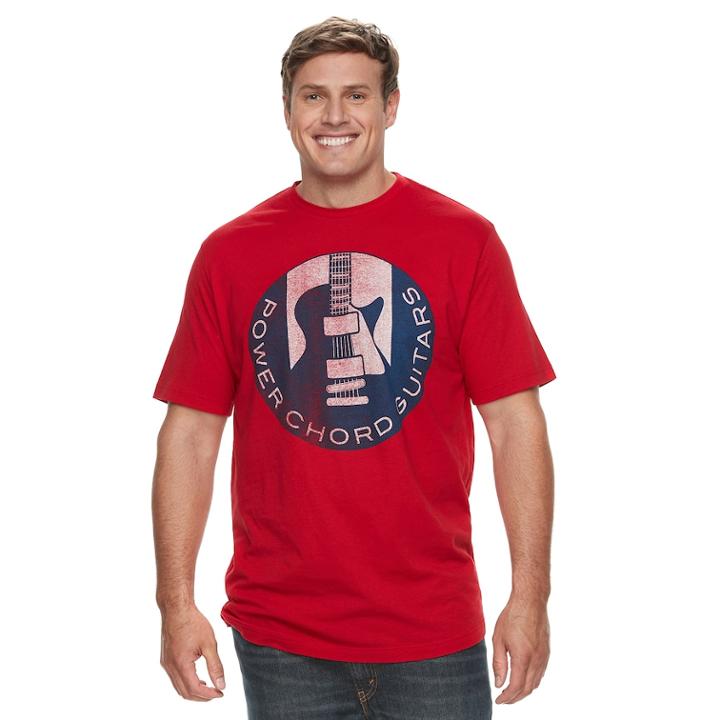 Big & Tall Sonoma Goods For Life&trade; Power Chord Guitars Graphic Tee, Men's, Size: L Tall, Brt Red