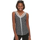 Juniors' Candie's&reg; Cutout Button Front Tank, Teens, Size: Large, Oxford
