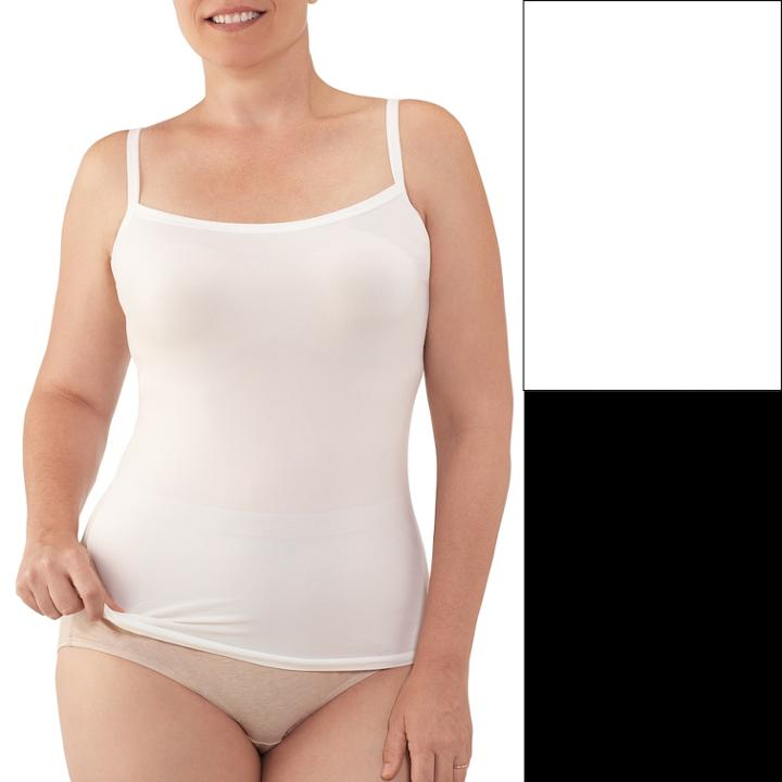 Plus Size Fruit Of The Loom Fit For Me 2-pack Seamless Cami 2dsuscp, Women's, Size: 1xl, White Black Pack
