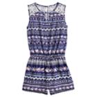 Girls 7-16 Joey B Challis Keyhole Romper, Size: Large, Blue