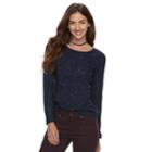 Petite Sonoma Goods For Life&trade; Essential Crewneck Tee, Women's, Size: S Petite, Blue (navy)
