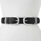Women's Apt. 9&reg; Double Buckle Stretch Belt, Size: M-l, Black