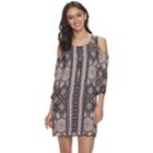 Juniors' Lily Rose Cold-shoulder Shift Dress, Teens, Size: Medium, Multicolor