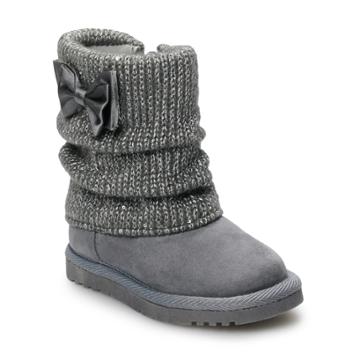 Jumping Beans&reg; Odessa Toddler Girls' Sweater Boots, Size: 7 T, Med Grey