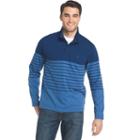 Men's Izod Nauset Saltwater Striped Stretch Fleece Hoodie, Size: Large, Brt Blue